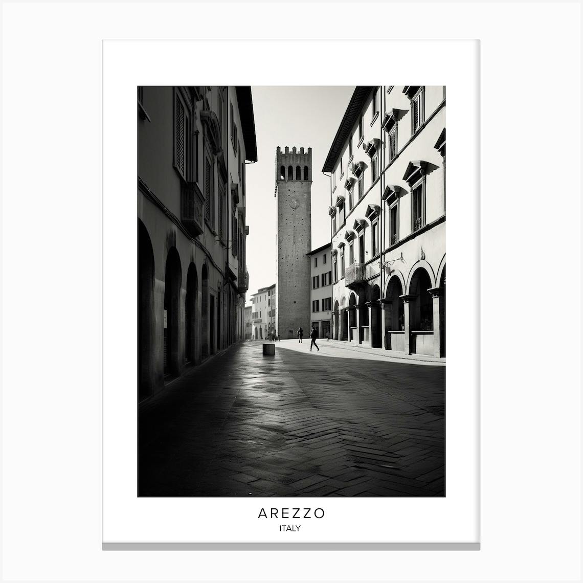 Poster Of Arezzo Italy Black And White Analogue Photography 2