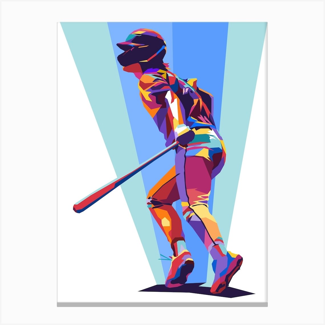 Baseball Pop Art Canvas Print by Pop Art Brain - Fy