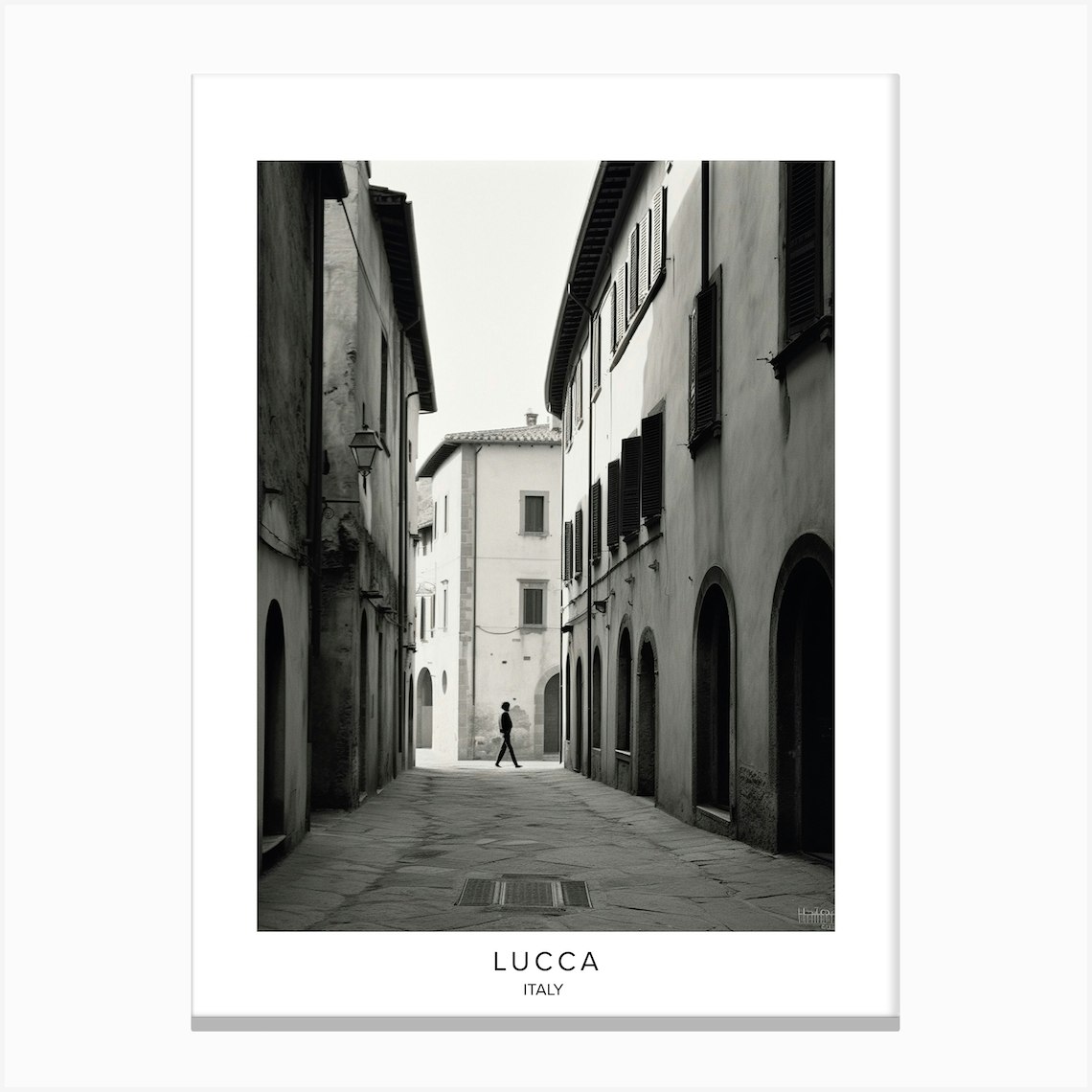 Poster Of Lucca Italy Black And White Analogue Photography 4 Canvas