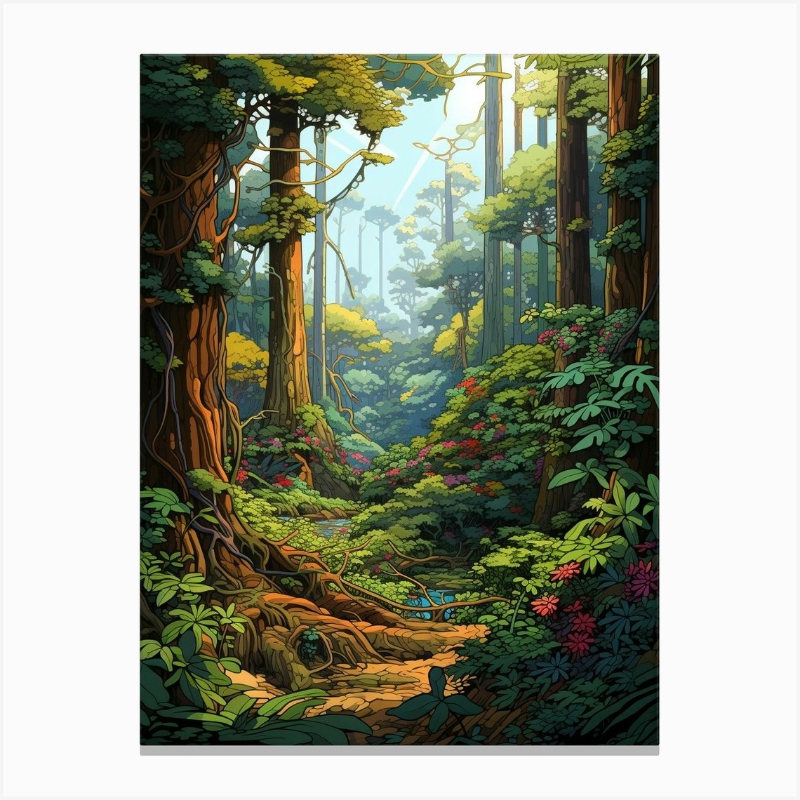 Knysna Forest Pixel Art 3 Canvas Print by PixelPerfect - Fy