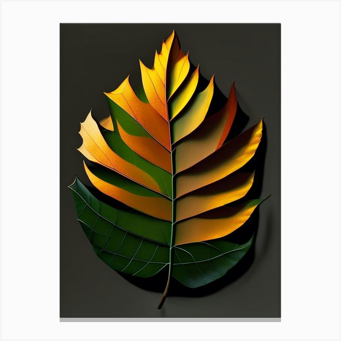 Ash Leaf Vibrant Inspired 1 Canvas Print by Leaf & Stem Studio Fy