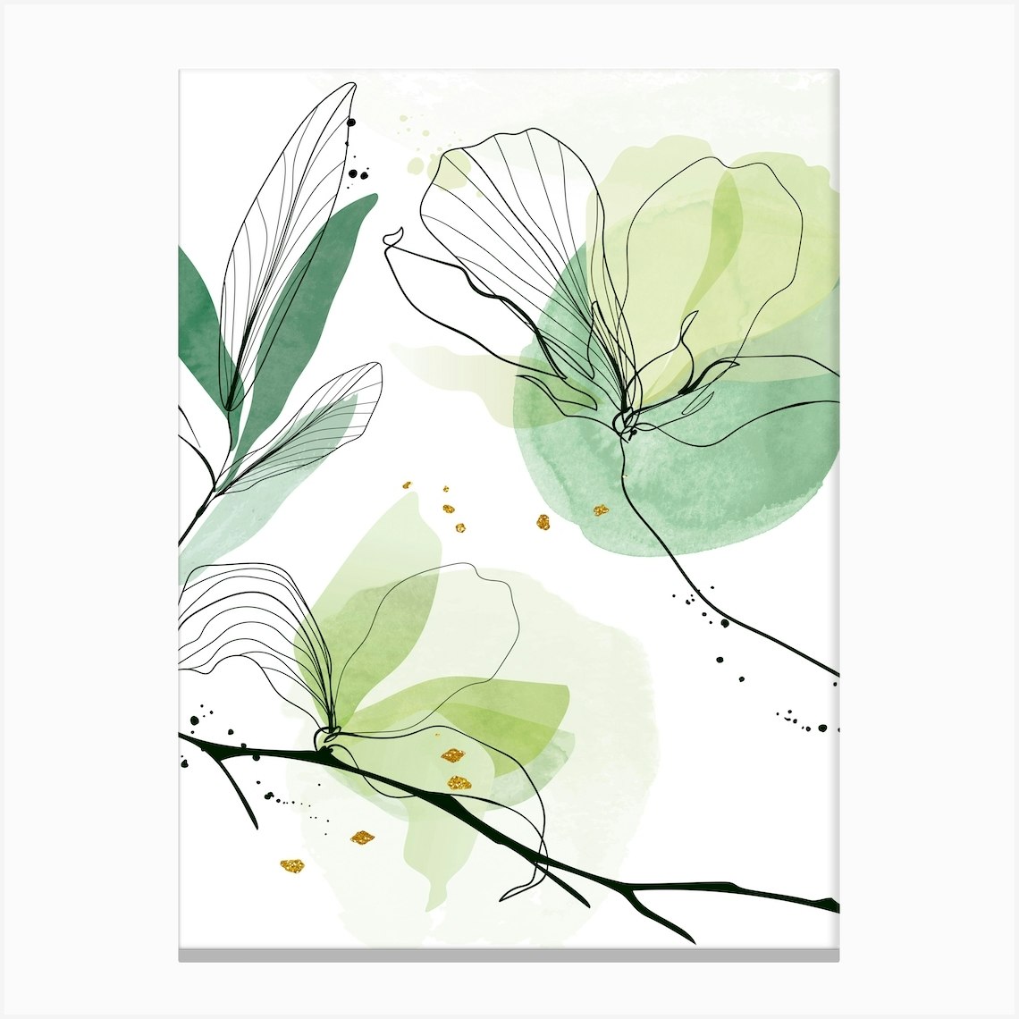 Watercolor Japanese Inspiration Canvas Print by Hecetu - Fy