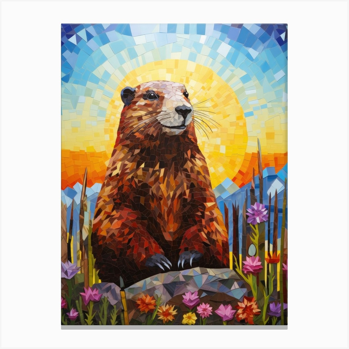 Marmot Canvas Print by anhphamkd93 - Fy