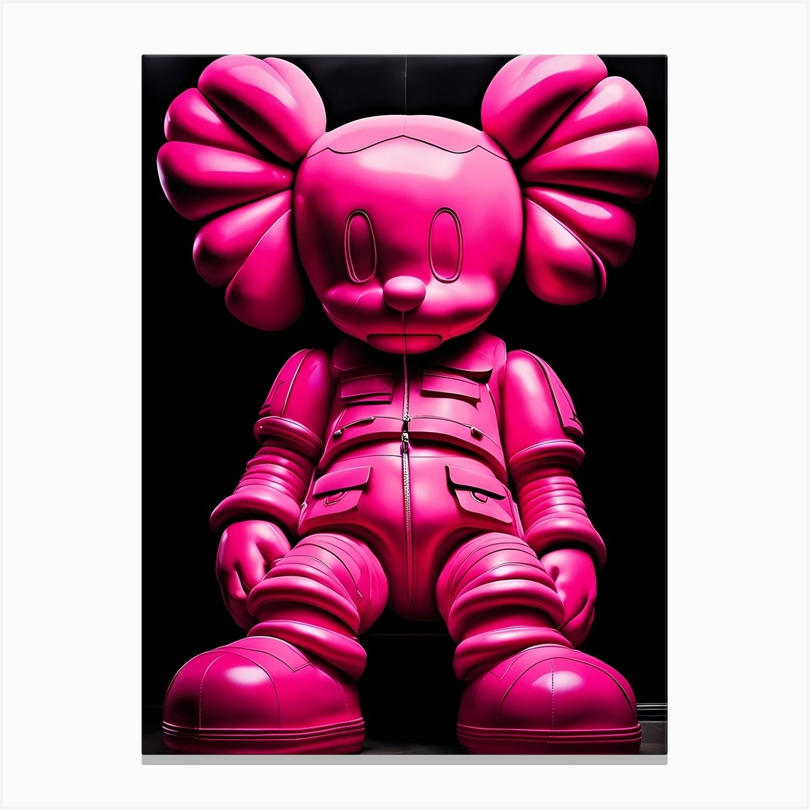 Hypebeast Pink Kaws Figure Painting (6) Canvas Print by 1xMerch Fy