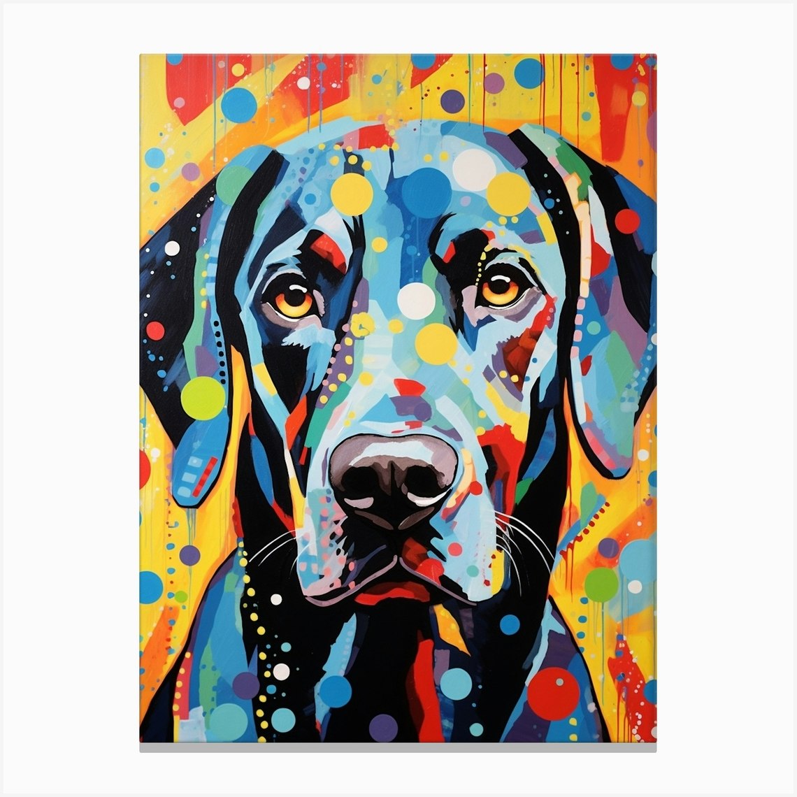 Dog Geometric Pop Art Inspired Canvas Print by PopArt Pals - Fy