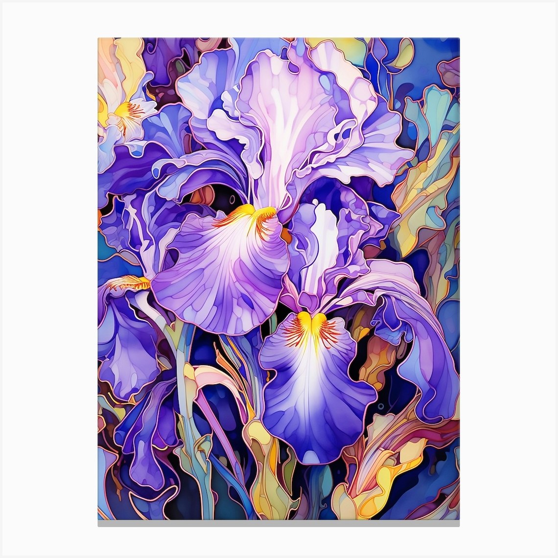 Iris Nouveau Canvas Print by Wall Garden Studio - Fy