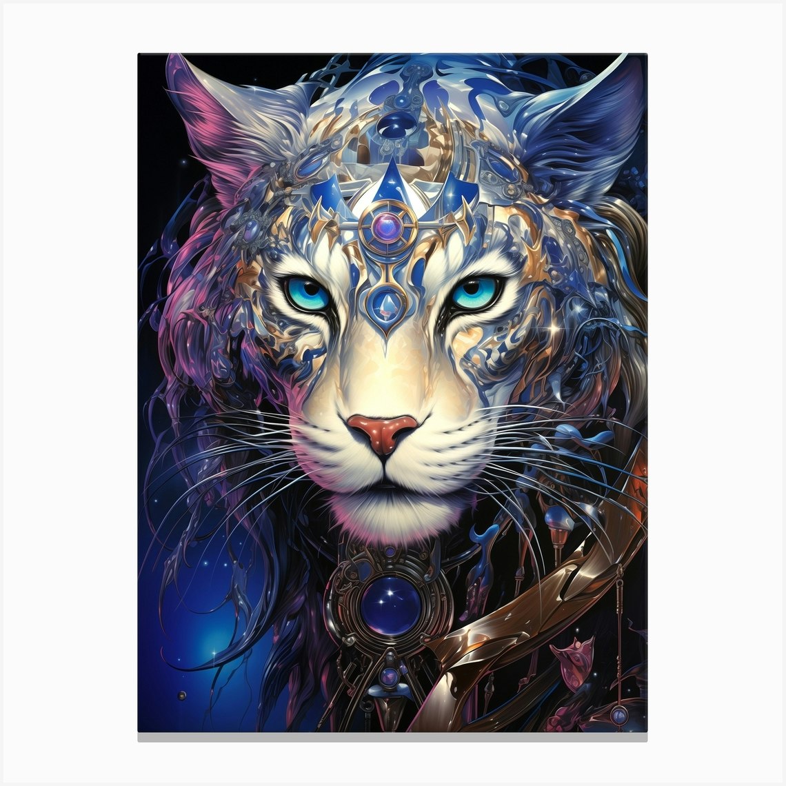 Mystical Tiger Canvas Print by asronaldo Fy