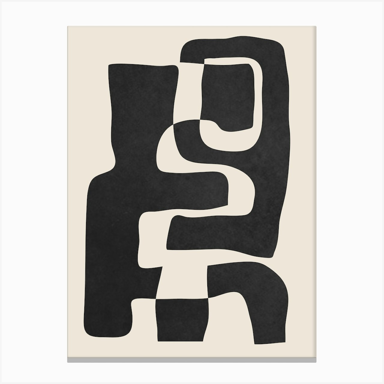 Abstract Art Black and White Canvas Print by ThingDesign - Fy