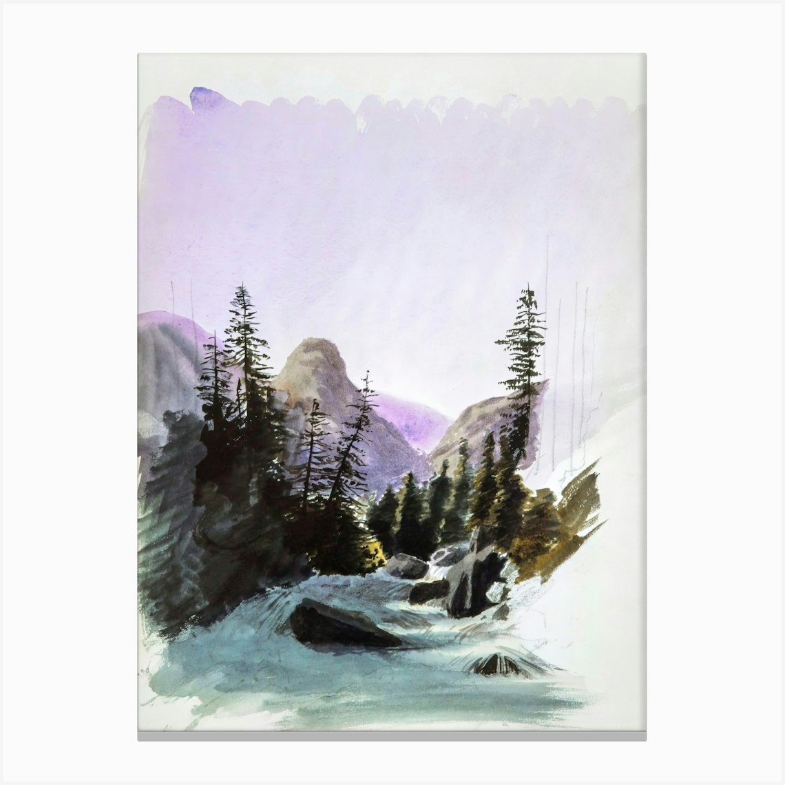 Alpine View Mürren From Splendid Mountain Watercolours Sketchbook