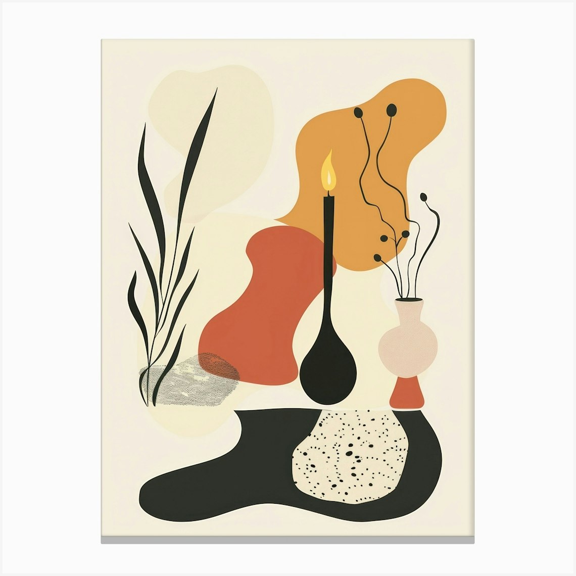 Abstract Objects Collection Flat Illustration 10 Canvas Print by ...