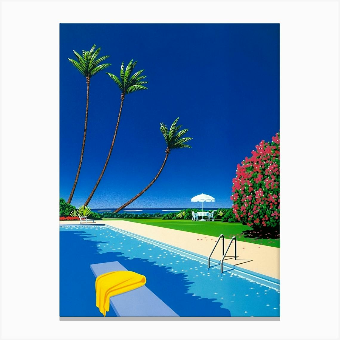 Hiroshi Nagai - Landscape, Swimming Pool Canvas Print by