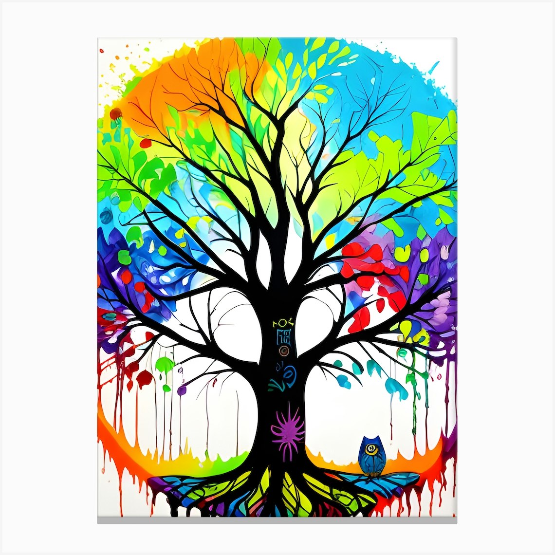 Rainbow Tree Of Life Canvas Print by Minus Fy