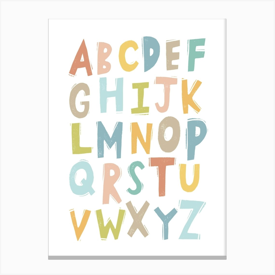 Abc Alphabet Nursery Canvas Print by Miss Noproblem - Fy