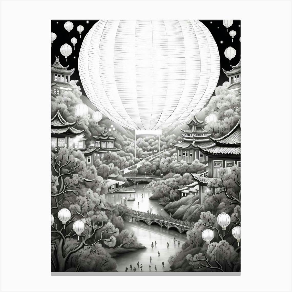 Black chinese lanterns online