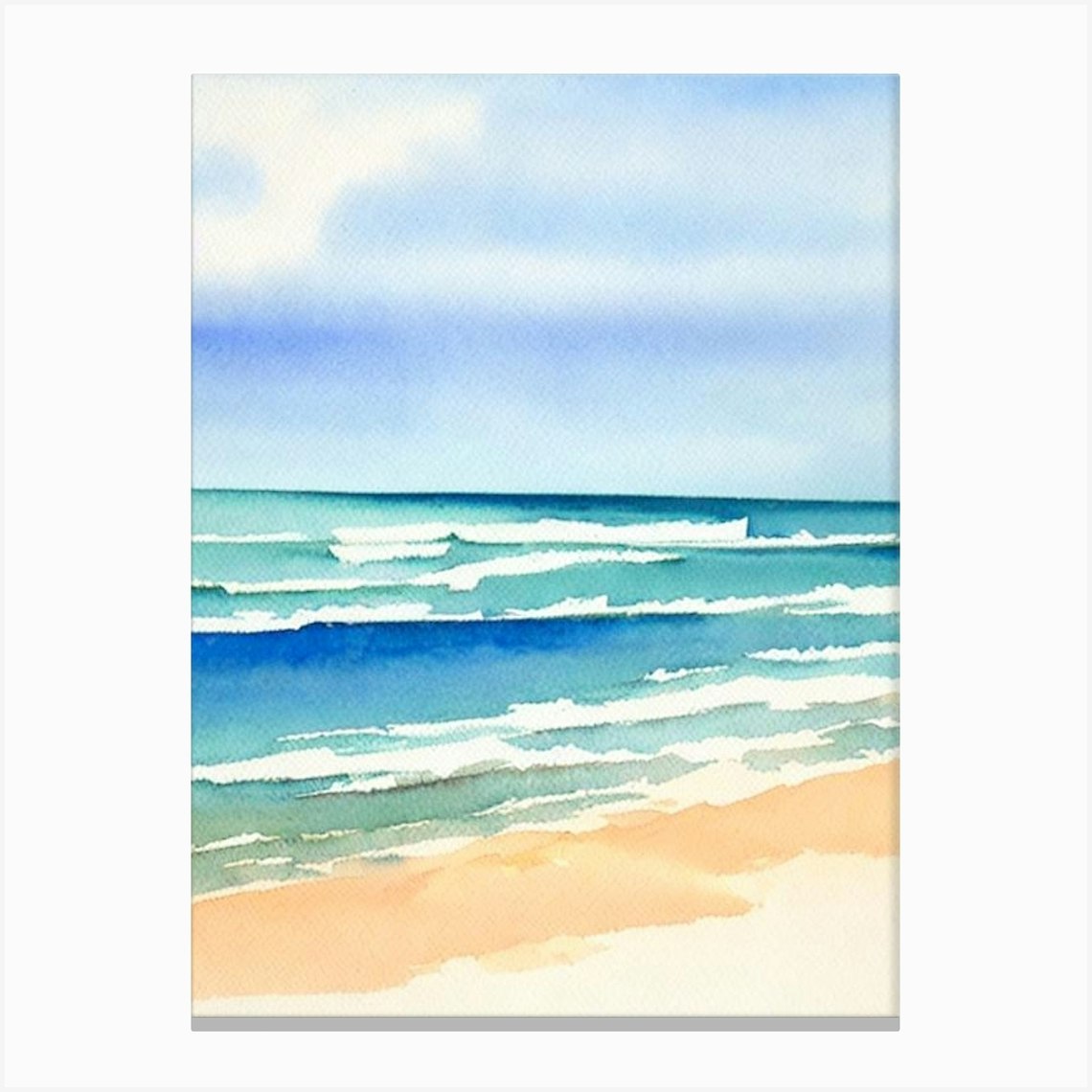 Greenmount Beach, Australia Watercolour Canvas Print by Sand & Surf ...