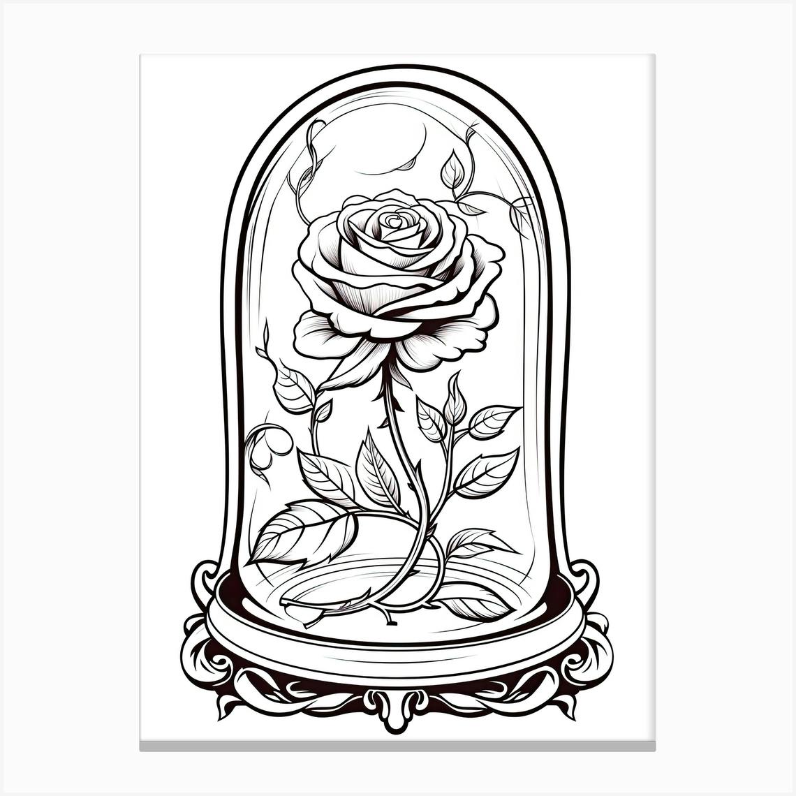 Beauty and the beast clearance inspired rose