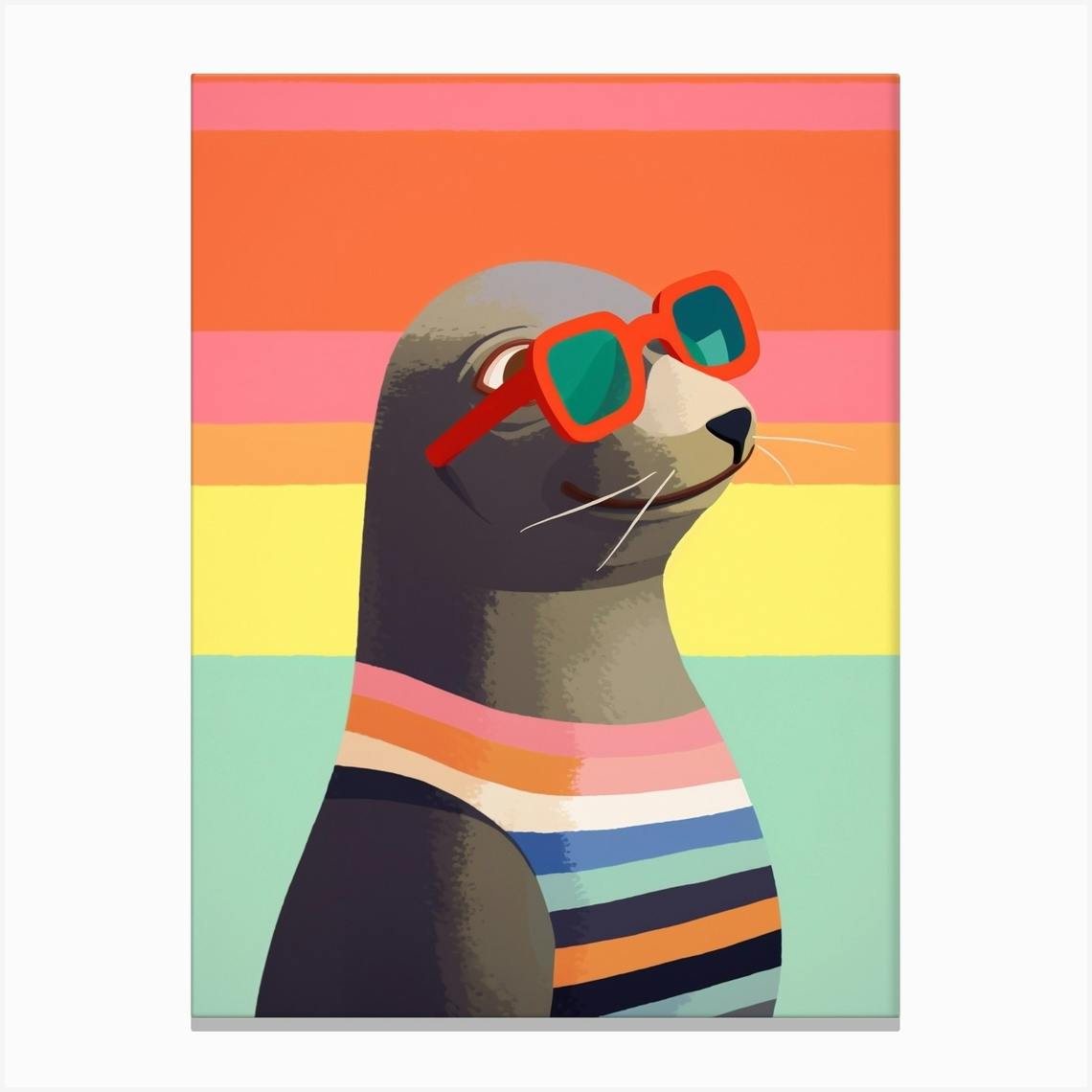 Little Sea Lion print store on canvas