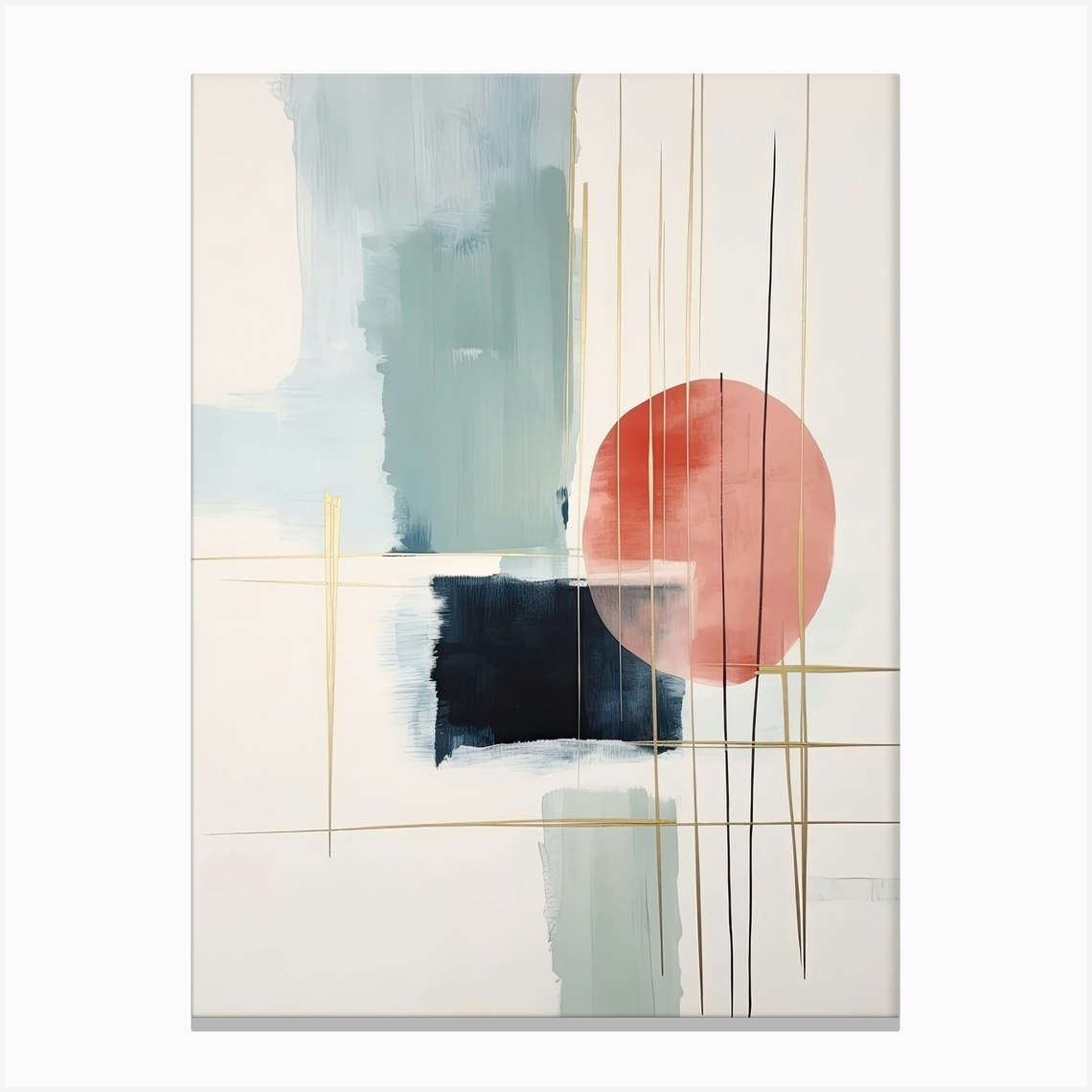 Abstract Art, Chicago, 1960 6 Canvas Print by Abstract Art Expressions Fy