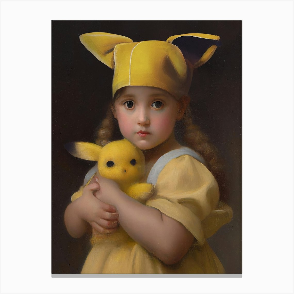 Kawaii Little Girl Canvas Print by Dikhotomy Fy