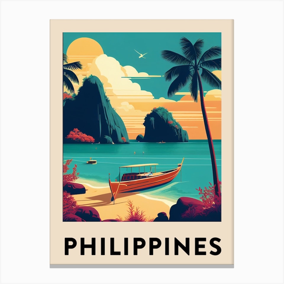 Philippines Vintage Travel Poster Art Print by Travel Poster Collection ...