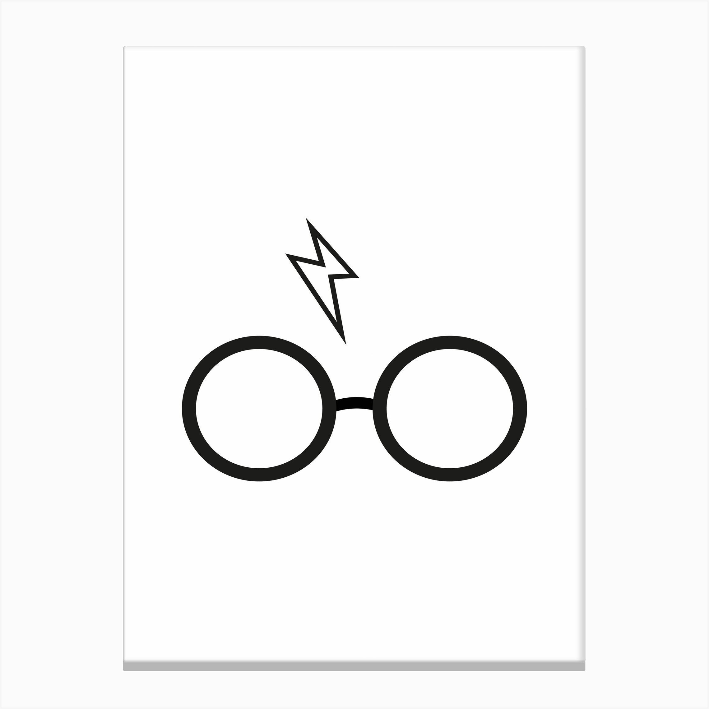 Очки Гарри Поттера раскраска