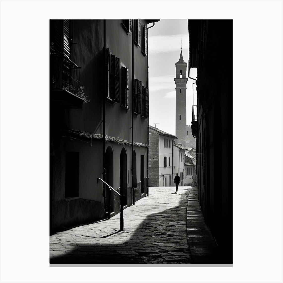 Bergamo Italy Black And White Analogue Photography 4 Canvas Print By