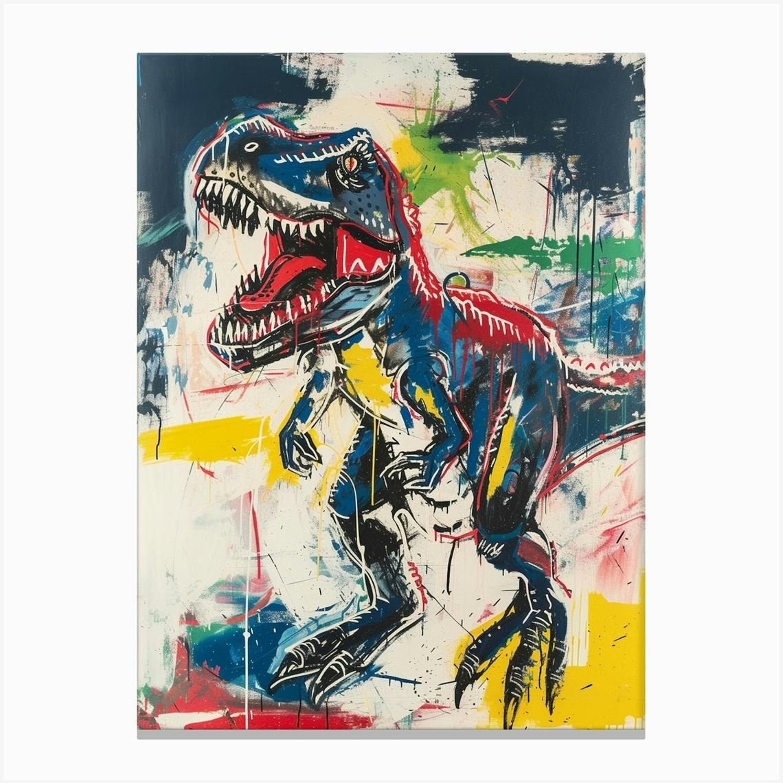Graffiti Abstract T Rex Painting 1 Art Print by Dino