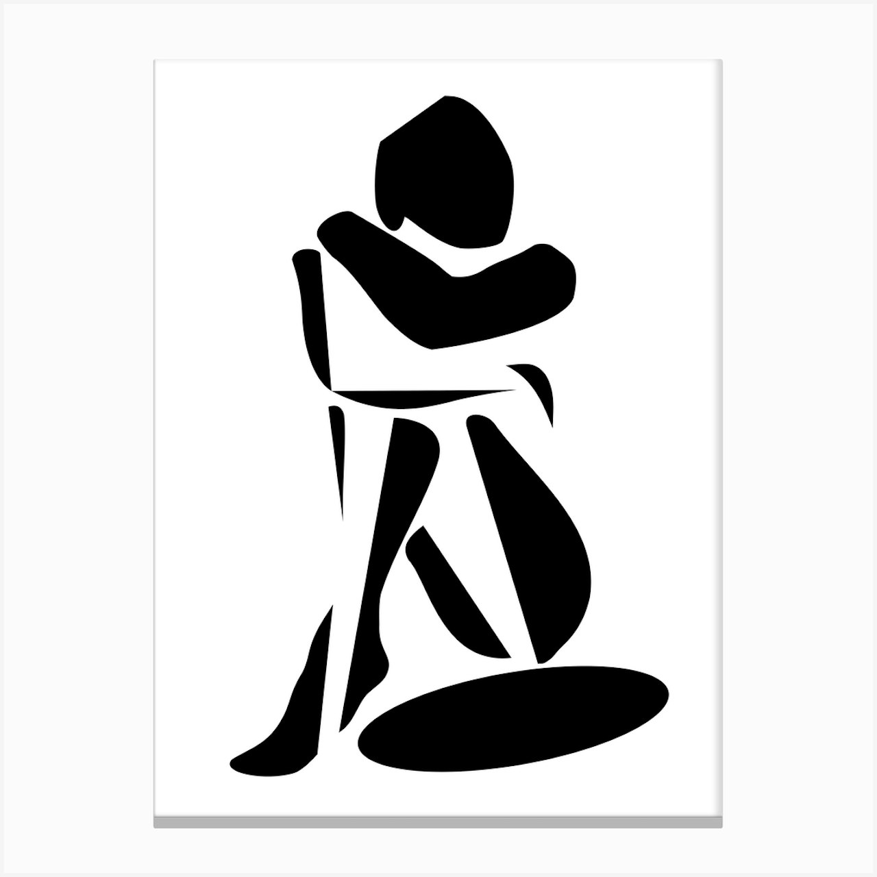 Curled Up Girl Art Print by Ulf Karlsson - Fy