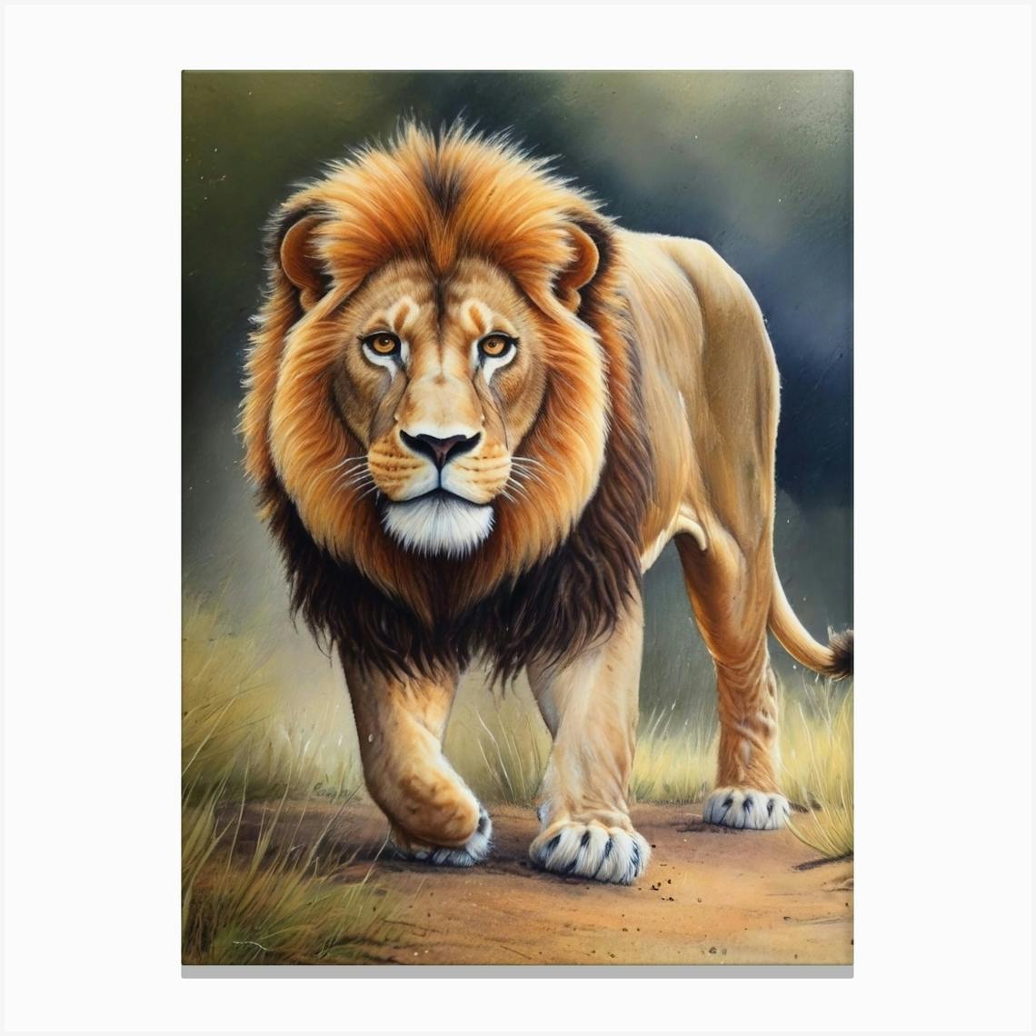 Lion Painting 1 Art Print by AngelsArt Trendy Art Creations - Fy