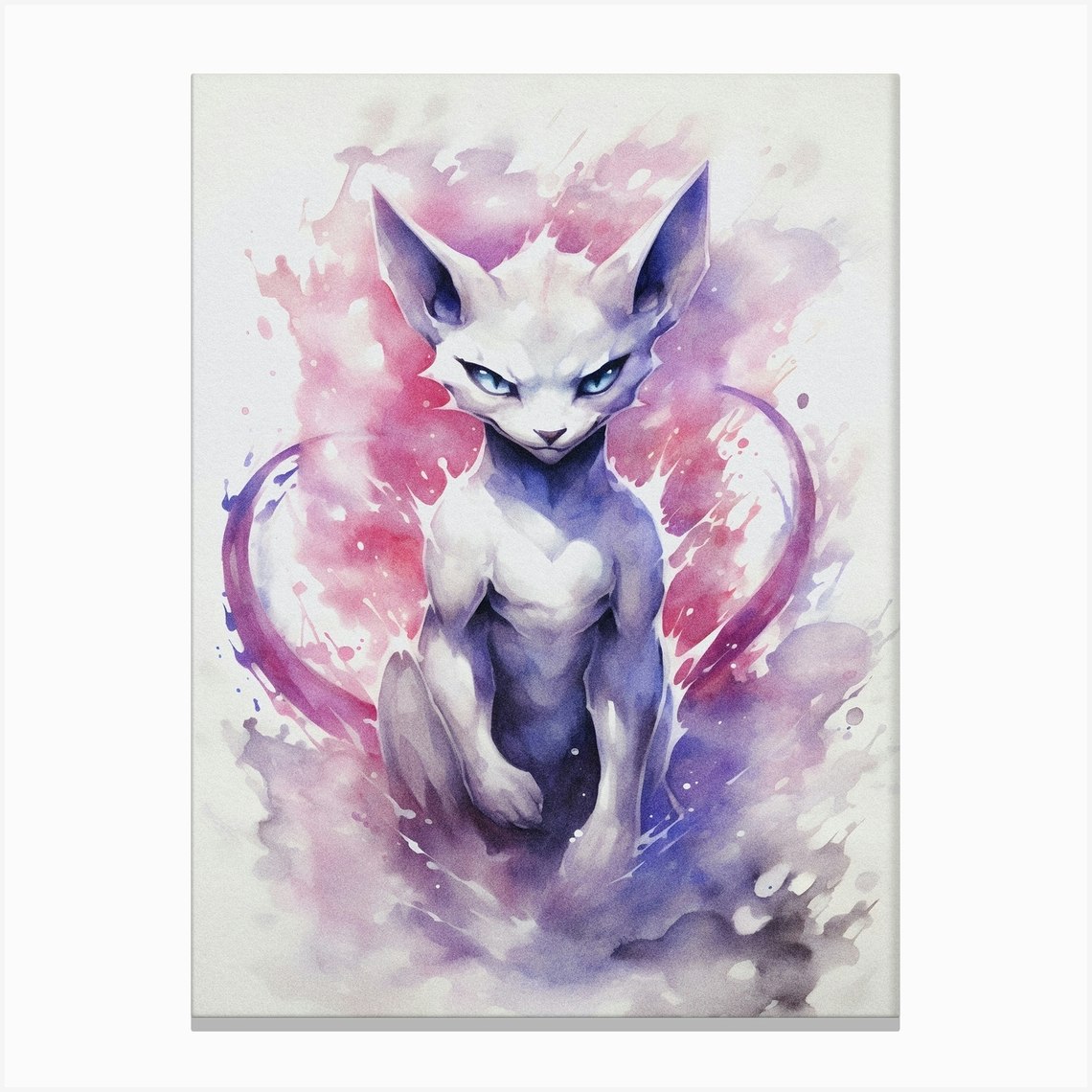 Mewtwo Pokemon Canvas Print by DoubleT Fy