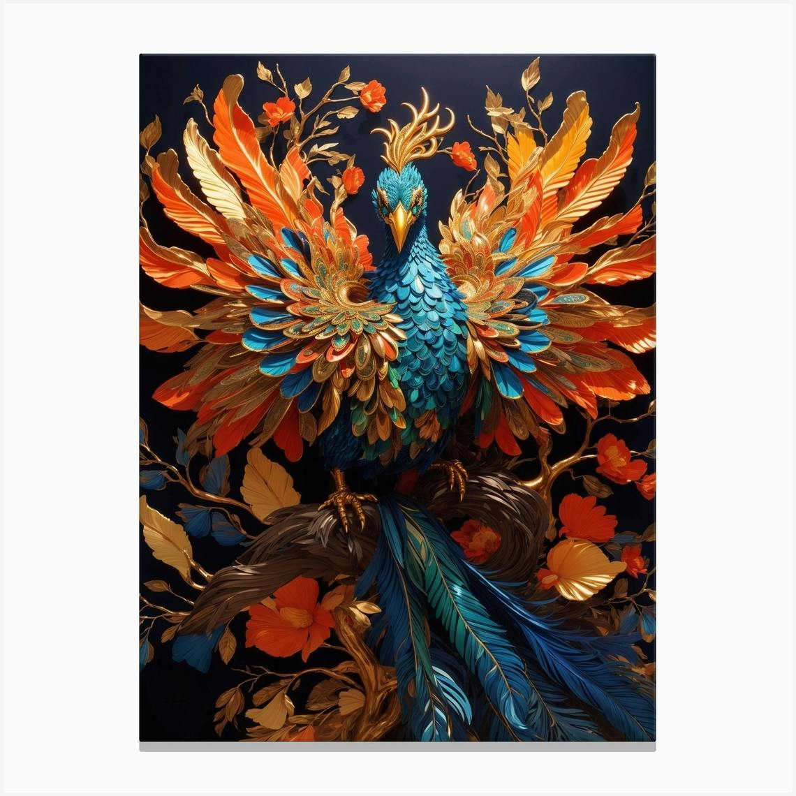 画材 Peacockesque Peacock 29 Canvas Print by Artistyle - Fy