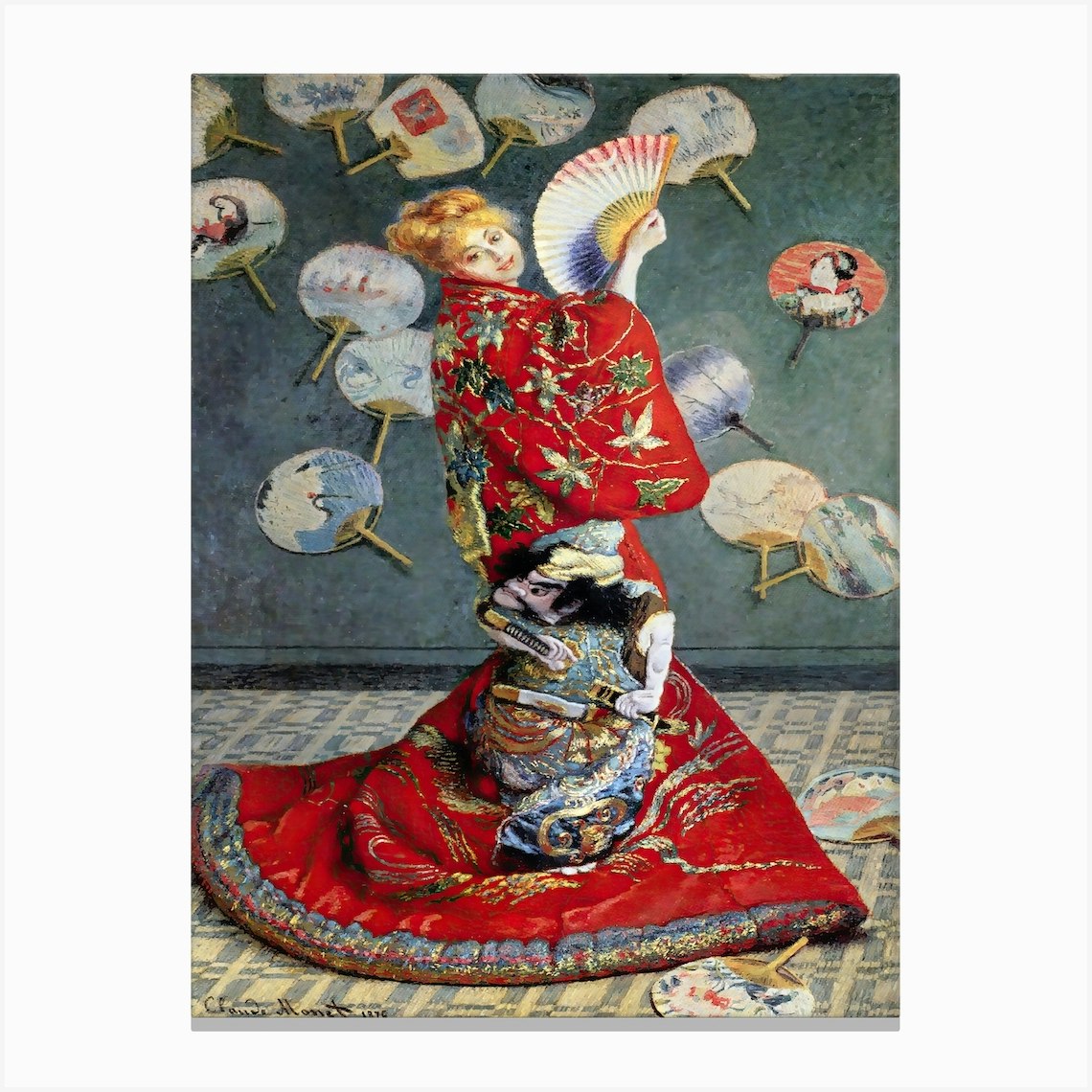 Camille Monet In Japanese Costume (1876), Claude Monet Canvas Print by ...