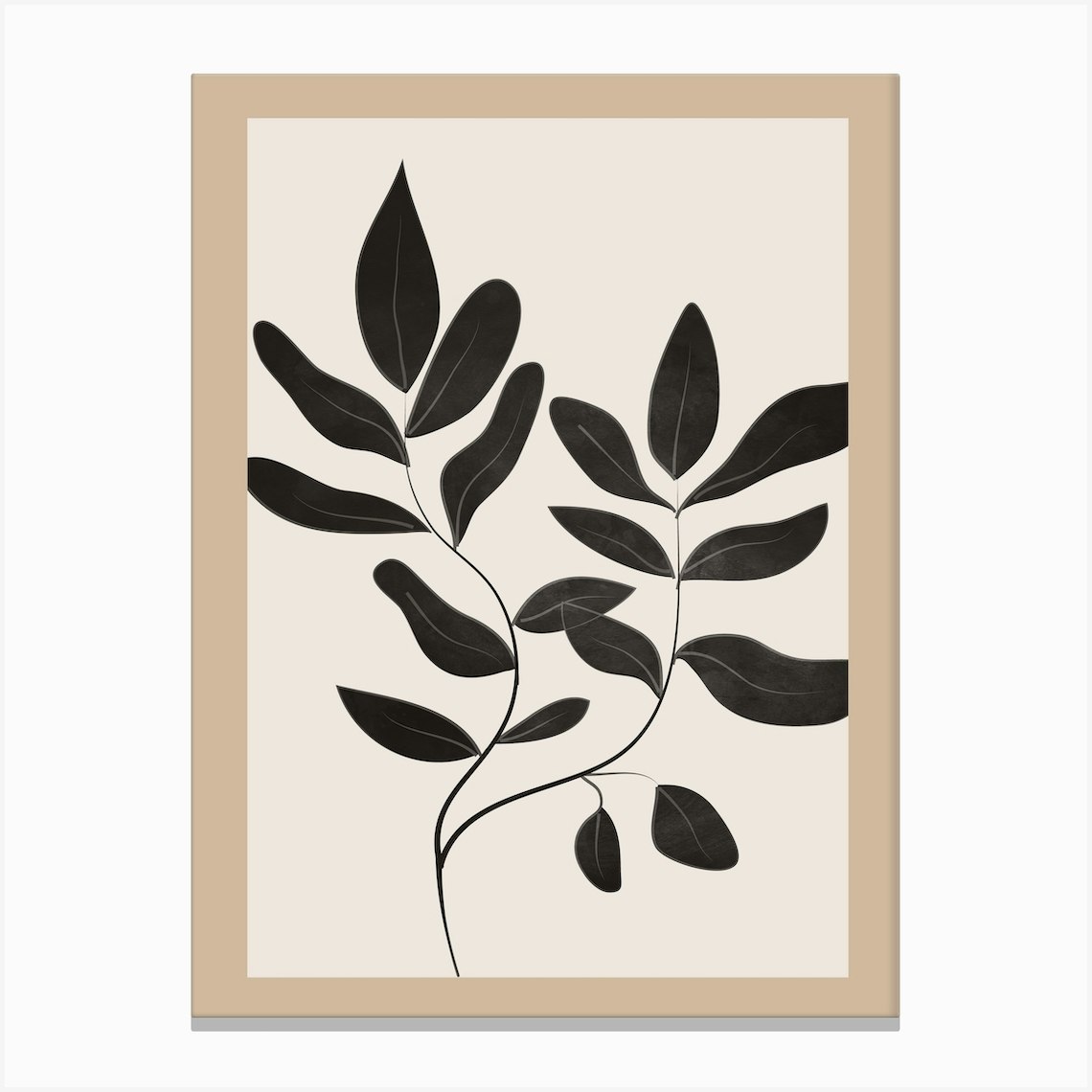 Minimalist Plants & Leaves Art 5 Canvas Print by Nadja - Fy