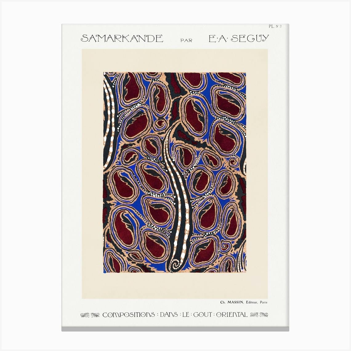 Emile-Alain Séguy (E.A. Séguy) selling Samarkande Art Nouveau Art Deco Butterfly Framed canvas