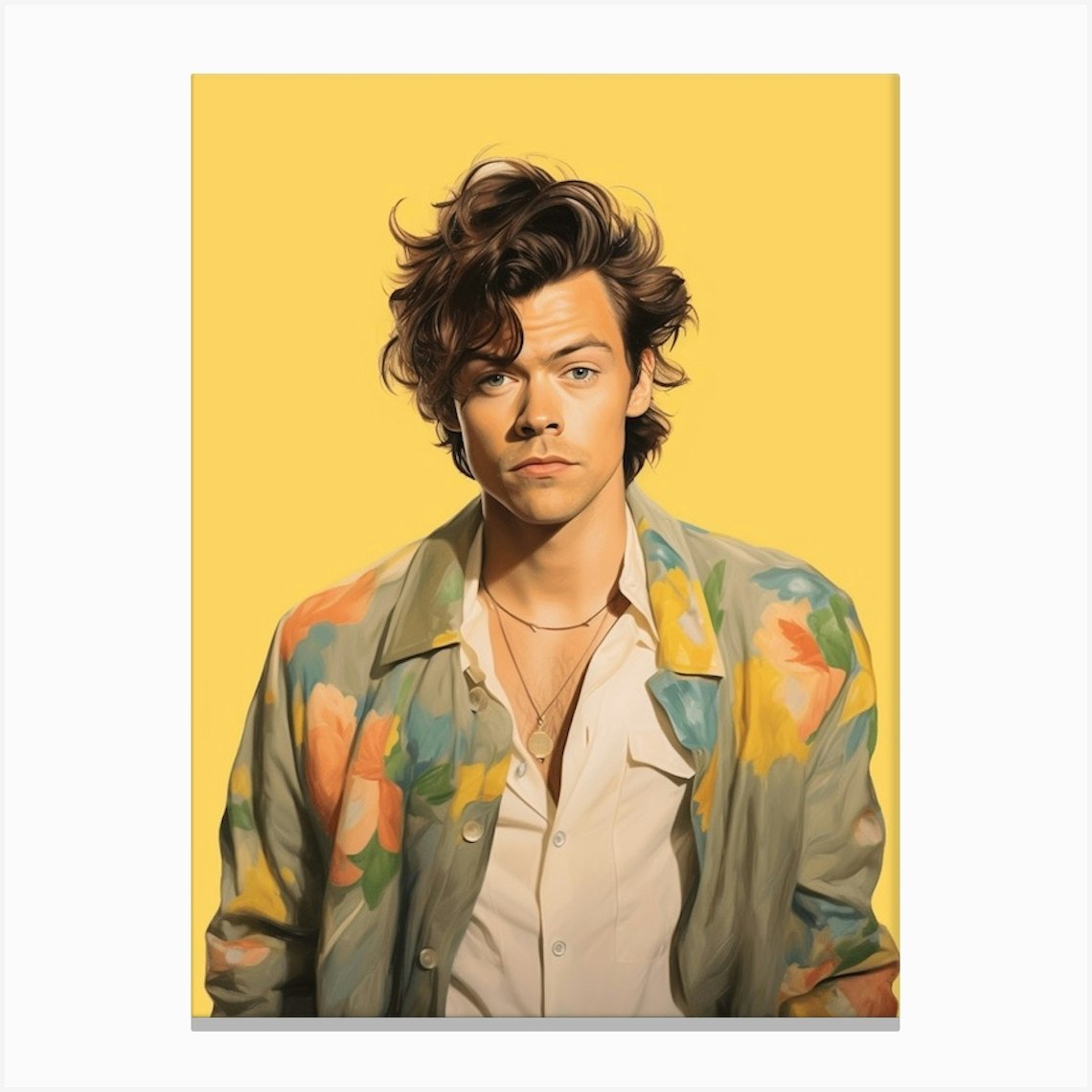Harry Styles Illustration 7 Canvas Print by Print Cult - Fy