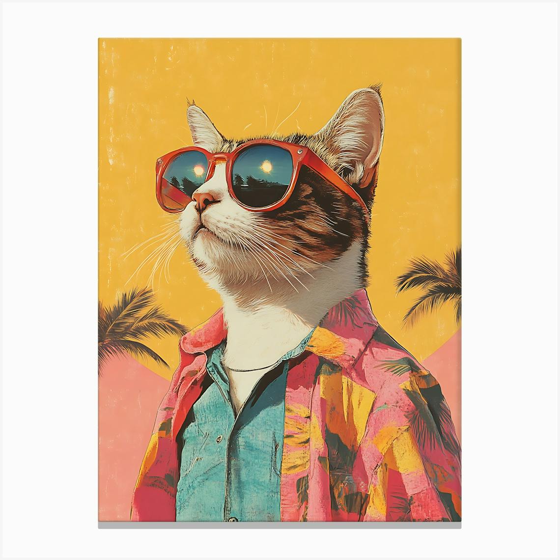 Vintage Orange Cat Wall Art Vintage Animals Print Antique
