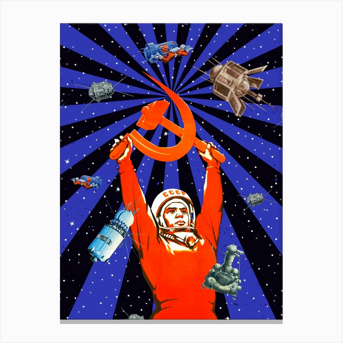 Soviet Space Poster - Soviet space art [Sovietwave] Canvas Print by ...