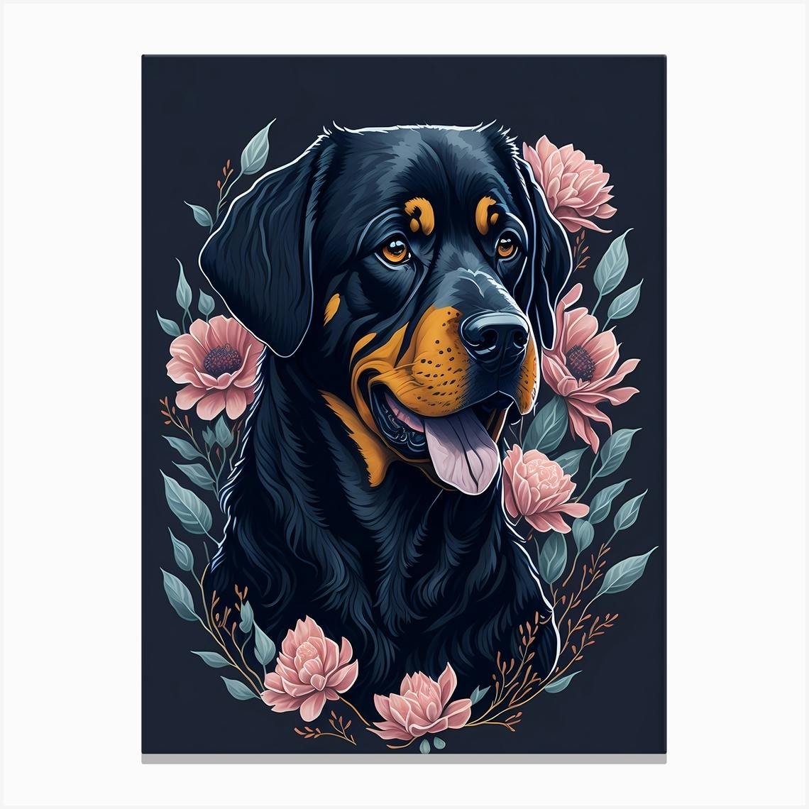 Rottweiler shop canvas art