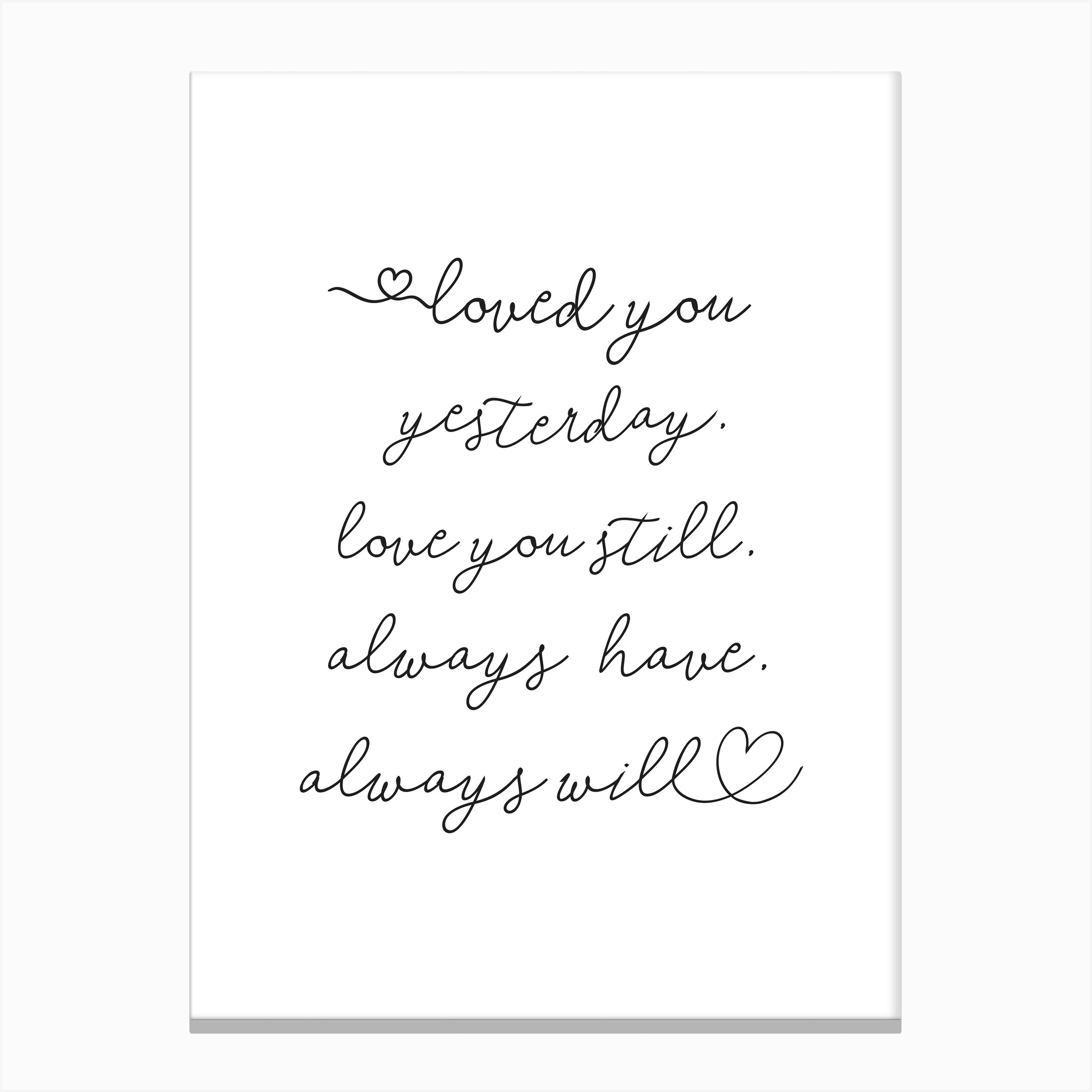 Love You Canvas Print by Sisi and Seb - Fy