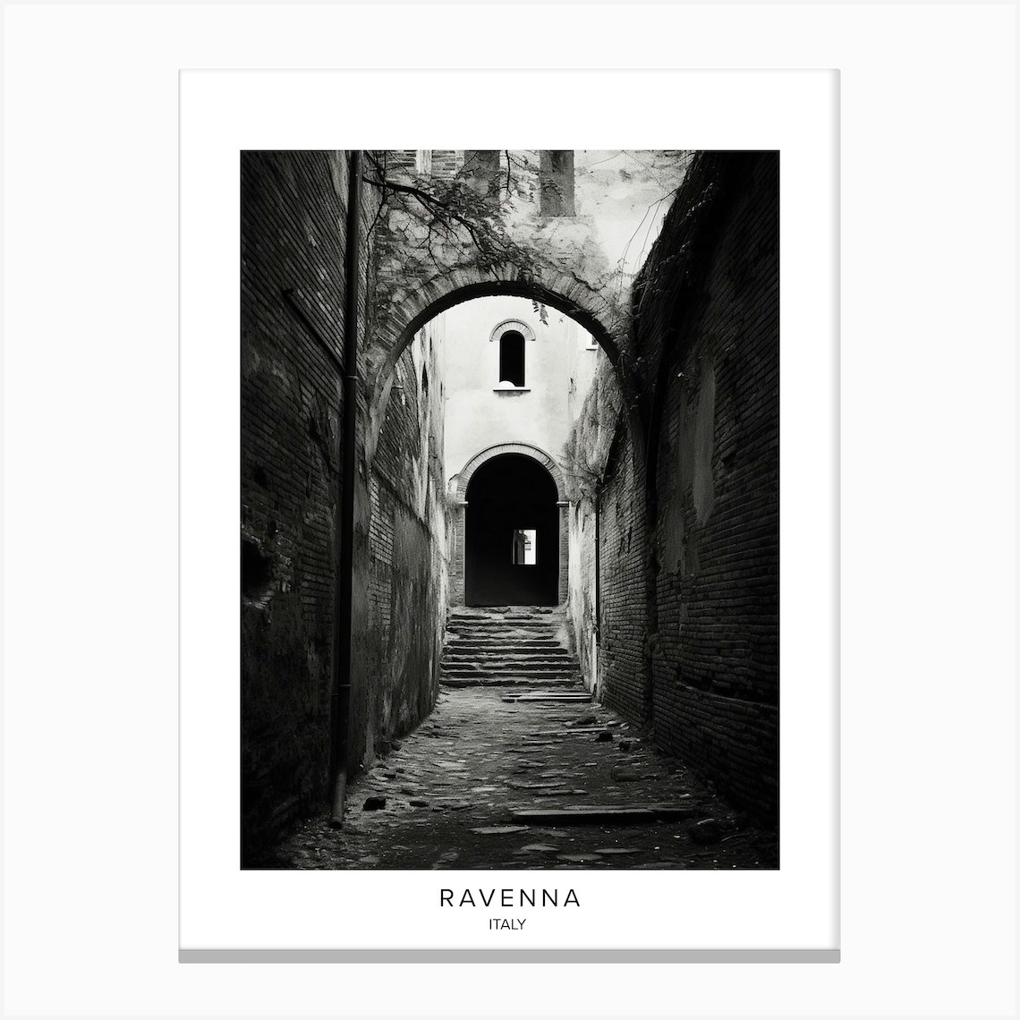 Poster Of Ravenna Italy Black And White Analogue Photography 4 Canvas