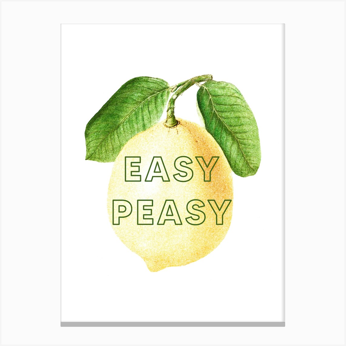 Easy Peasy Canvas Print by The 13 Prints - Fy