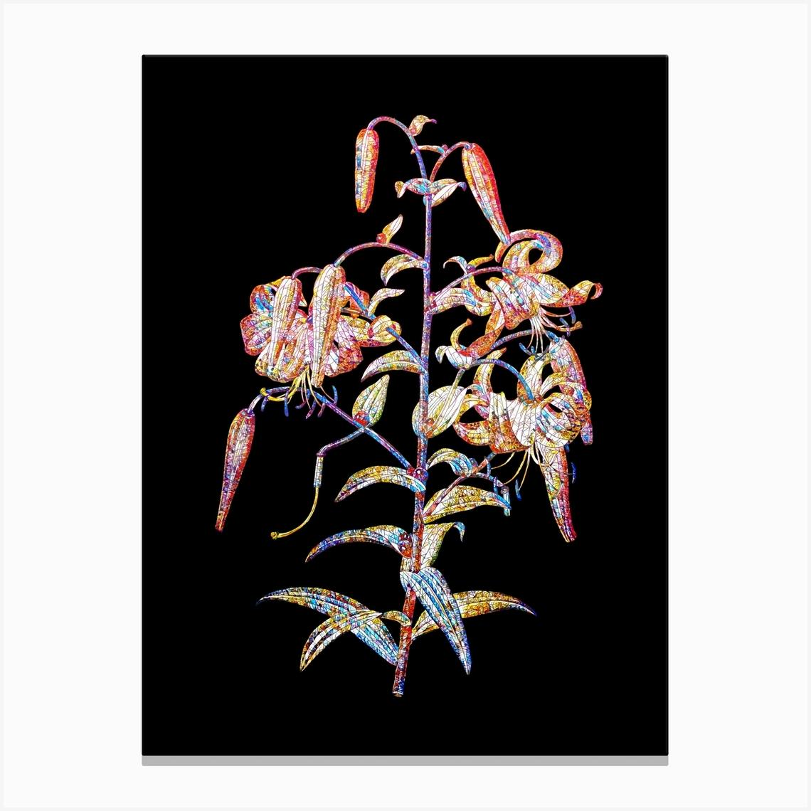 Tiger Lily, Photo Photo top Printer on Glass