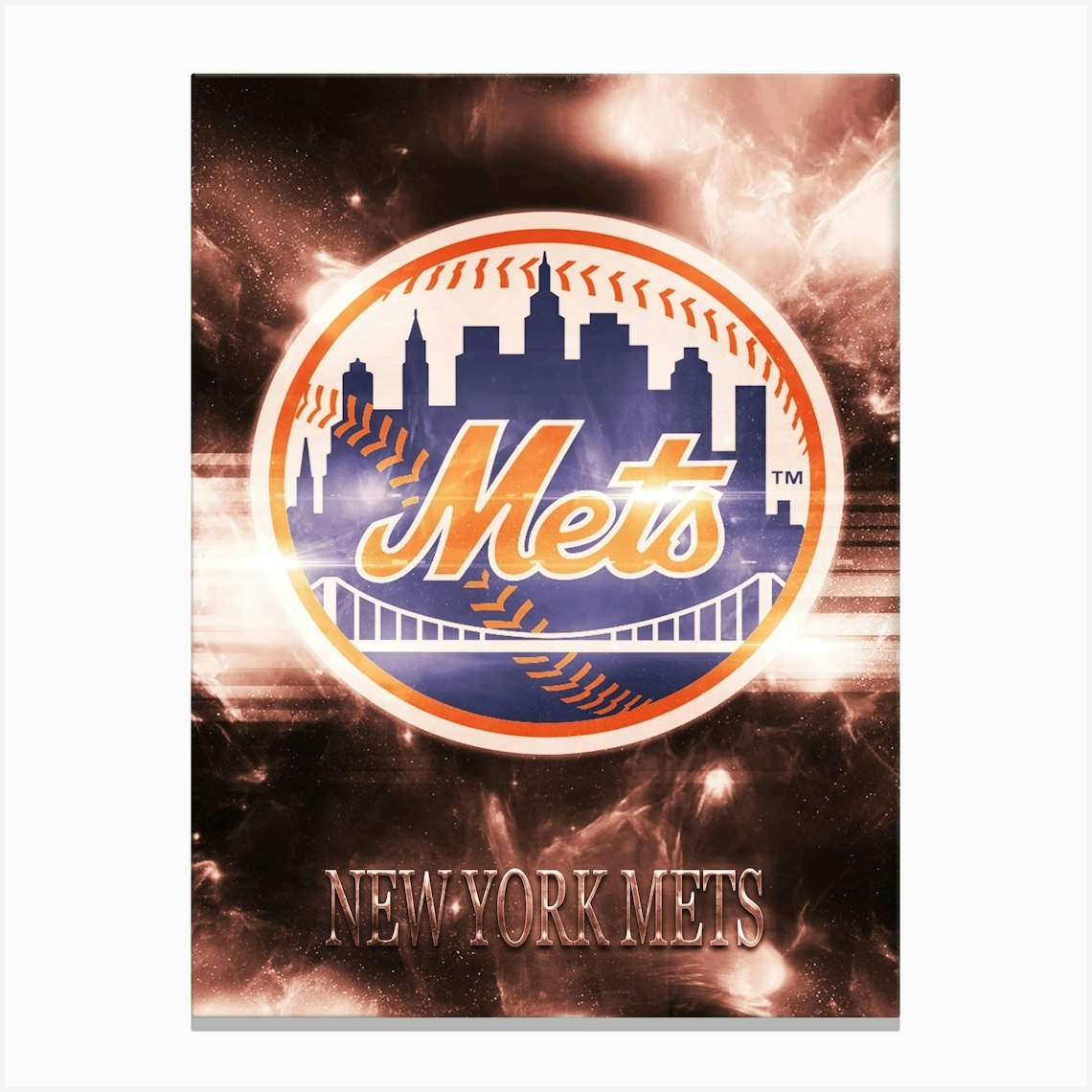 New York Mets Poster Canvas Print by DoubleT - Fy