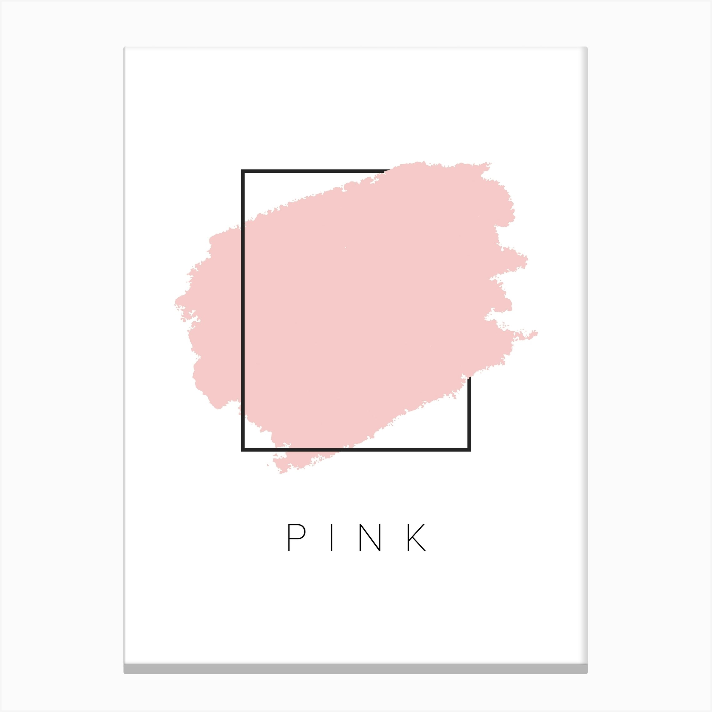 Pink Color Box Canvas Print by Typologie Paper Co Fy