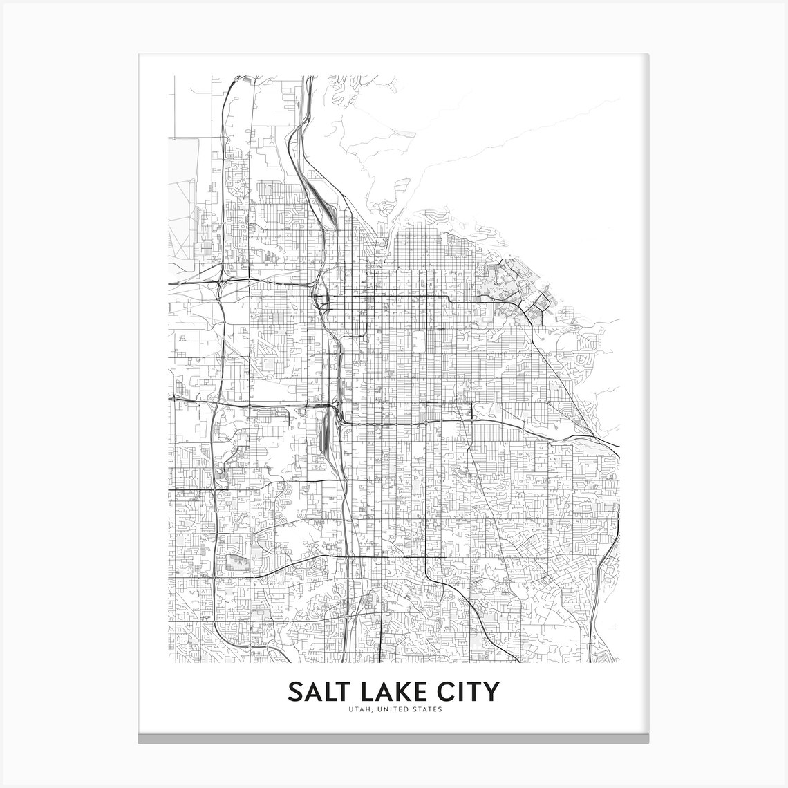 Salt Lake City Canvas Print by Atlas Prints - Fy