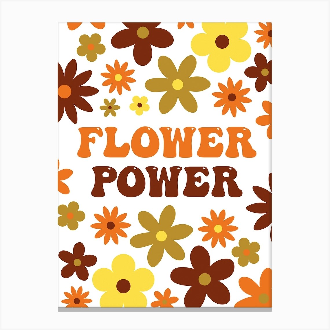 Flower Power Retro Canvas Print by Saskia Lucy Fy