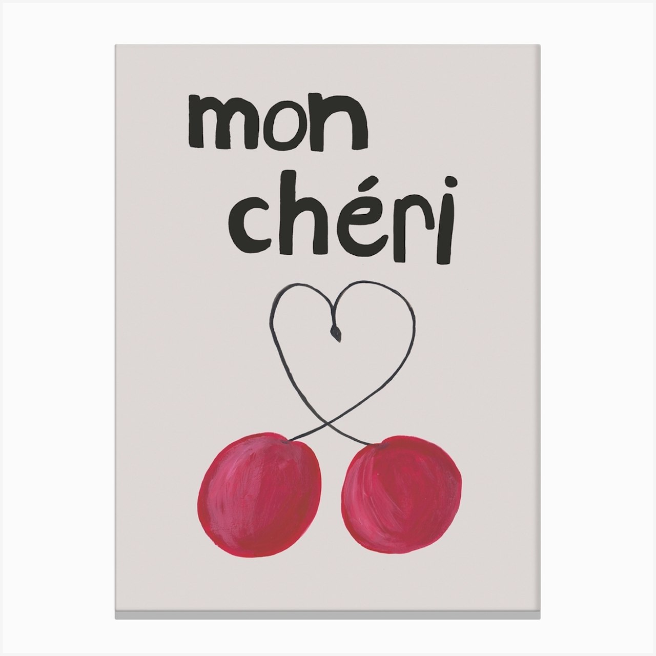 Mon Cheri Black Text Art Print by Squidgearoo - Fy