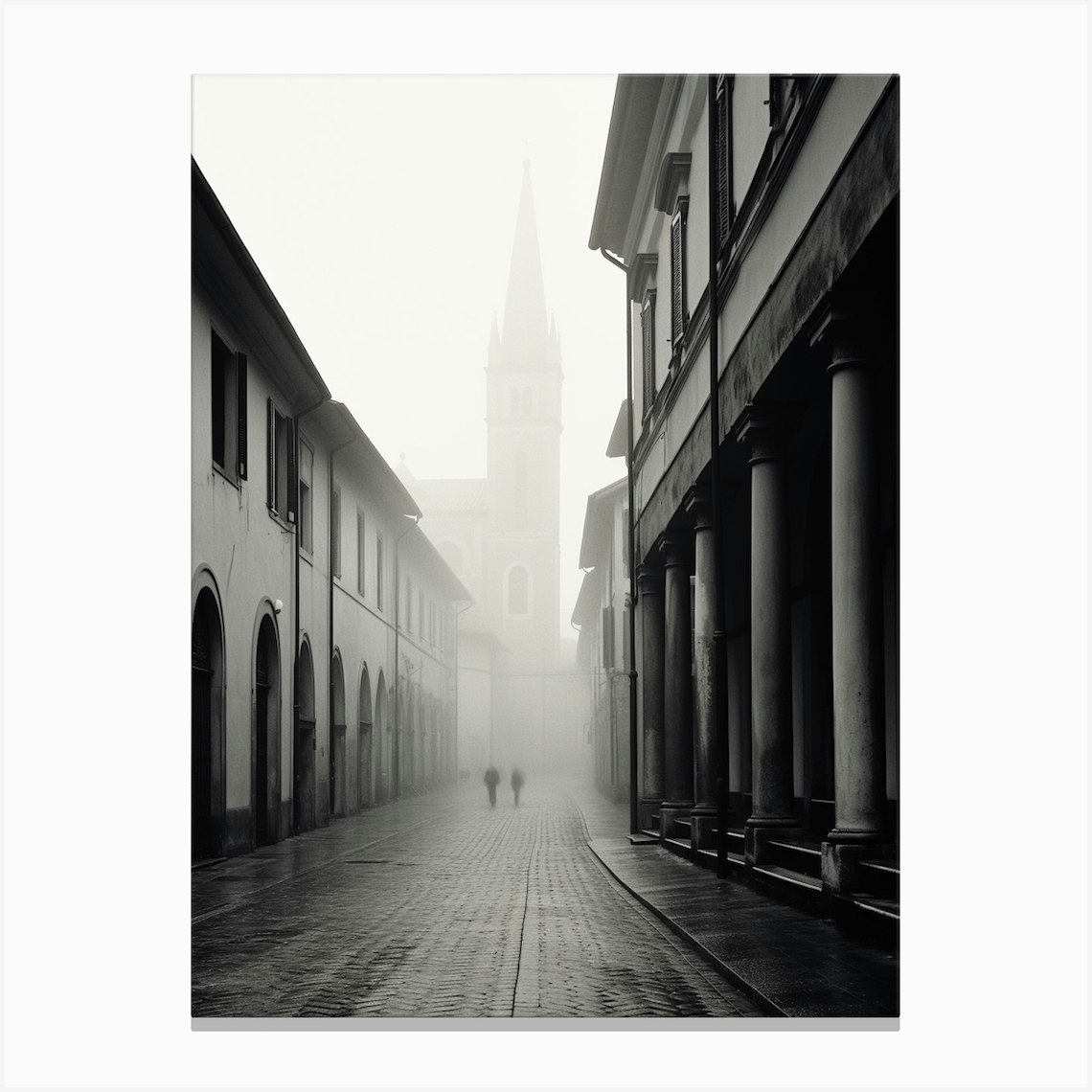 Pavia Italy Black And White Analogue Photography 3 Canvas Print By