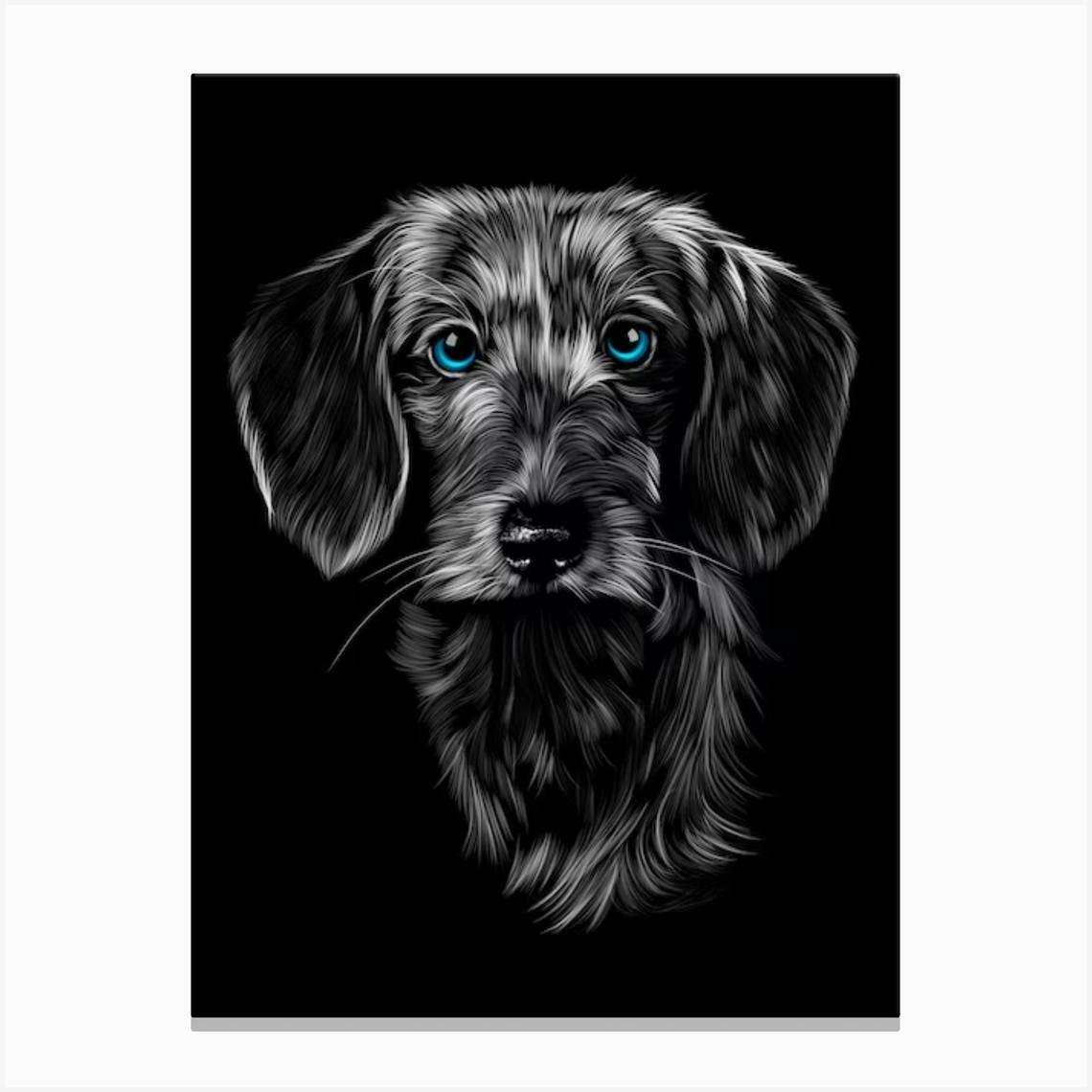 Dog portraits on store canvas