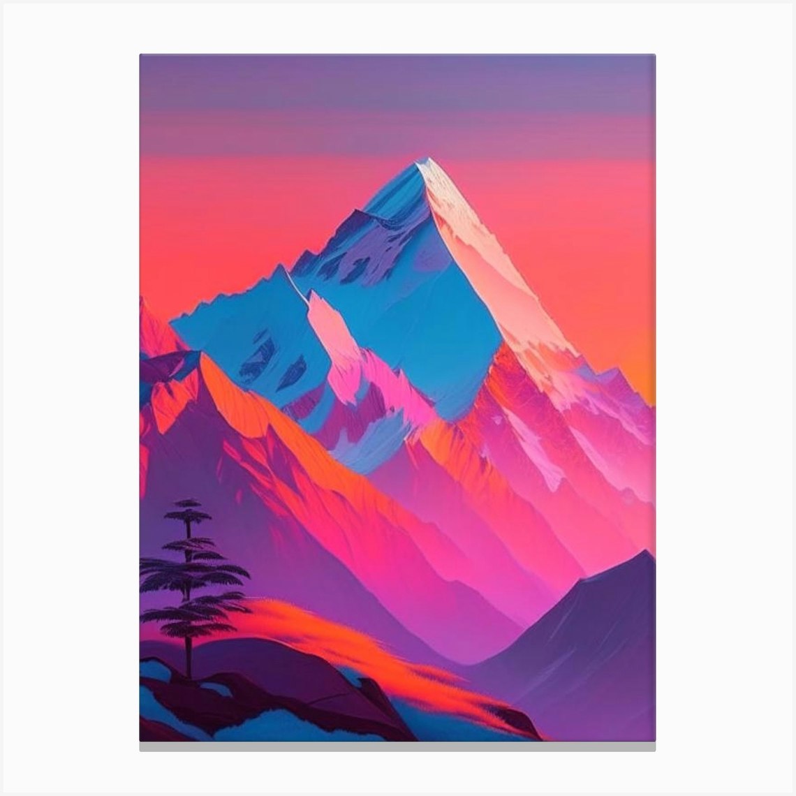 Mount Everest Dreamy Sunset 3 Canvas Print by Breathtaking Sunsets And ...